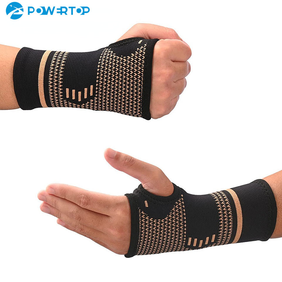 Wrist Wrap Support - 1Pcs Koperen Professionele Polsband Sport Compressie